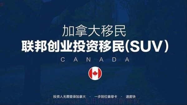 【全新操作之二】联邦SUV创投工签移民项目