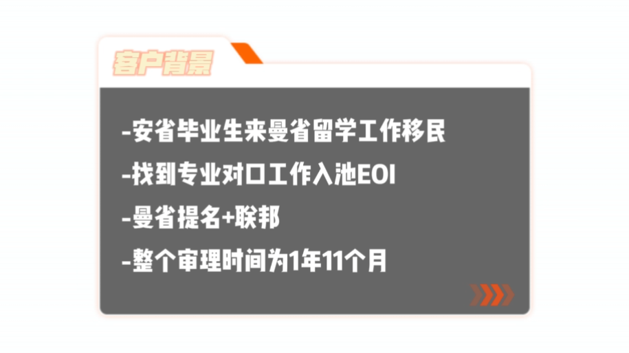 Y同学 安省毕业生曼省留学移民