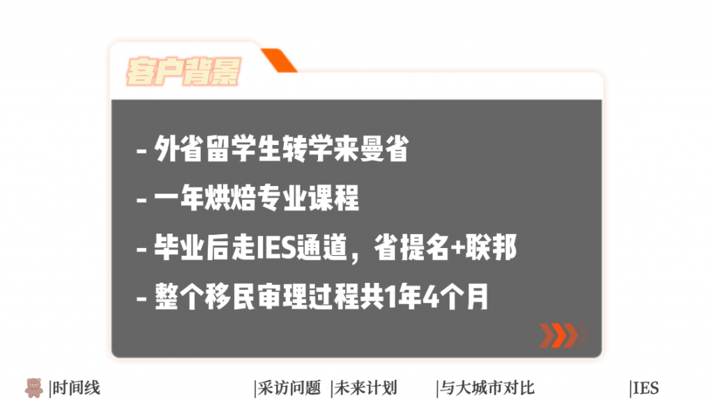 外省留学生曼省移民 W同学